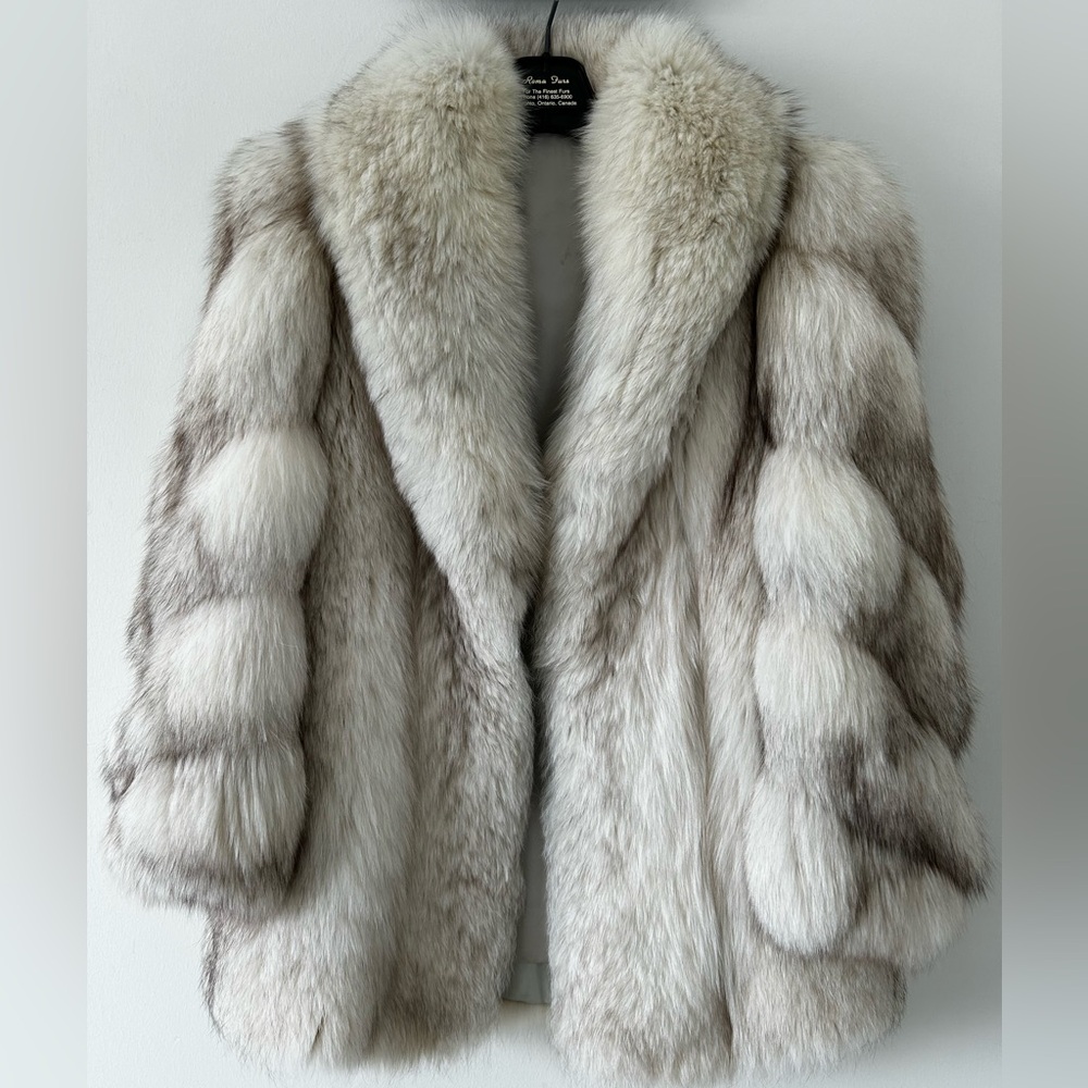 Blue Fox Fur Coat